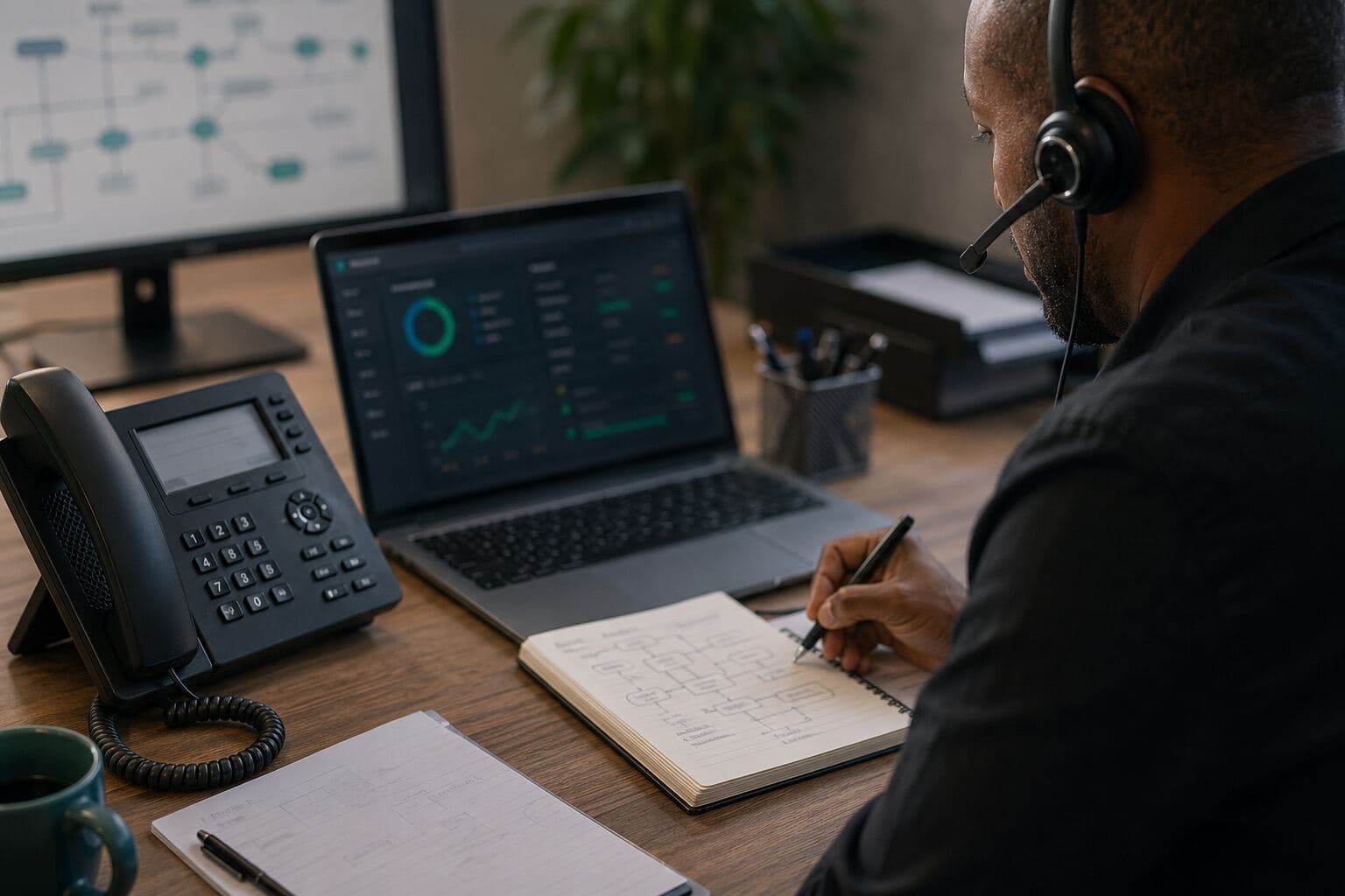 Boutique VoIP provider support workspace
