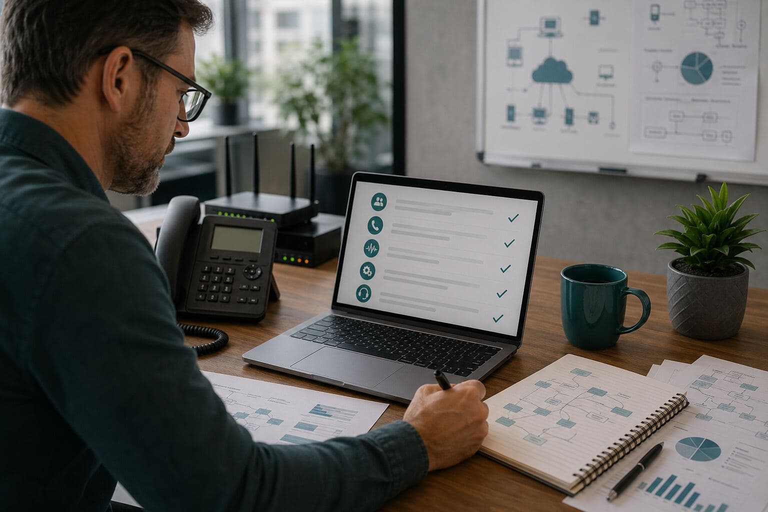 VoIP provider selection checklist workspace